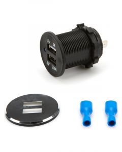 Keep It Clean Black Dash Mount Dual Port USB Charger