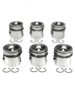 Mahle Piston Set with Rings For Dodge 5.9L Cummins Pack of 6