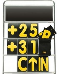 OMP Racing Pit Board 4 Row Alum Frame 100x72cm