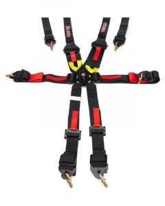 Zamp 6 Point Harness Black Camlock Large 3in/2in Shoulder FIA