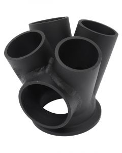 Aeroflow 4 into 1 Round Turbo Merge Collector with 1-1/4" Tube