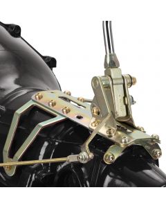 Lokar Case-Mount Transmission Shifter 23.000 in. Single Bend Brushed