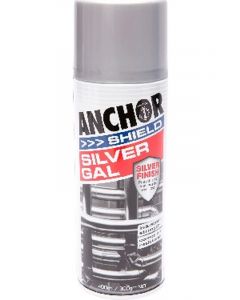 Anchor Shield Metal Anti Rust Paint Aerosol Spray Silver Gal 300g