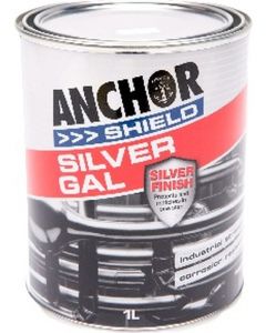 Anchor Shield Metal Anti Rust Paint Silver Gal 1L