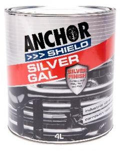 Anchor Shield Metal Anti Rust Paint Silver Gal 4L