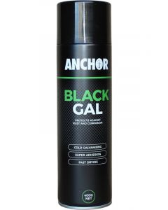 Anchor Black Gal Cold Galvanising Aerosol Spray Paint 400g