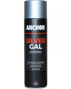 Anchor Silver Gal Galvanising Paint Rust Protection Aerosol Spray 400g