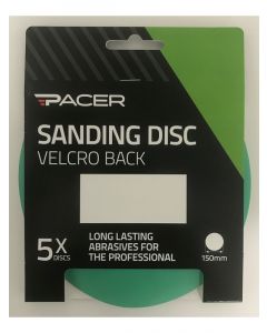 Pacer Sticki-Rip Abrasive Sheet Disc 150mm 6H 1500 Grit 5 Pack