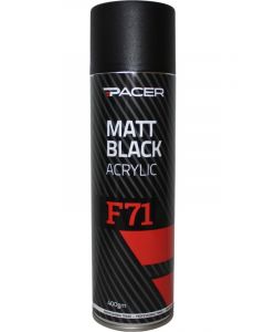 Pacer F71 Matt Black Acrylic Paint Aerosol 400g