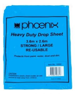 Phoenix Plastic Protection Sheet Blue 3.6M x 2.6M Strong Reusable