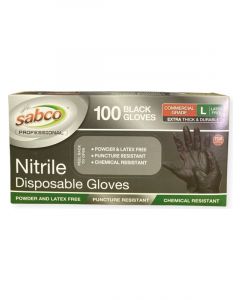 Sabco Nitrile Disp Gloves Large Box 100