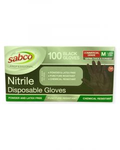 Sabco Nitrile Disp Gloves Medium Box 100
