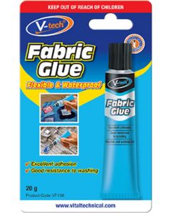 V-Tech Fabric Glue Water Based Adhesive 20g