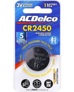 AC Delco Button Battery CR2450 Car Remote Battery 3V Lithium