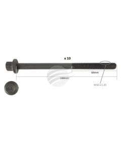 Aunger Cylinder Head Bolt Set Fits Mazda L3Vdt I4 Dohc Vvt