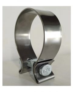 Aunger Exhaust Single Bolt Clamp 5in SS430 Heavy Duty Single Pack