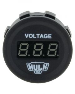 Hulk 4x4 Voltmeter 5-30V DC Green Led 29mm Diameter