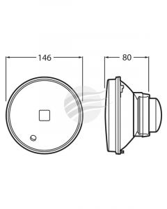 Ignite RND Semi Sealed Beam 5 3/4in or 146mm H1 High Beam Par46
