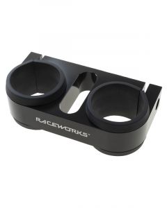 Raceworks Black Billet Twin Pump Bracket Suits Pierburg/Walbro