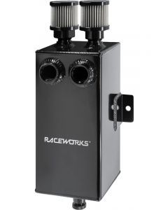 Raceworks Black Aluminium Catch Can w/ Drain Tap 3.5L