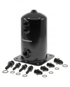 Raceworks 1.5L Surge Tank AN8 Single Outlet Black