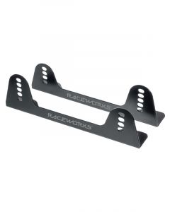 Raceworks 110mm Black Mild Steel Seat Mounts Pair