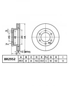 Bendix Ultimate 4WD Disc Brake Rotor (Single) 288.5mm
