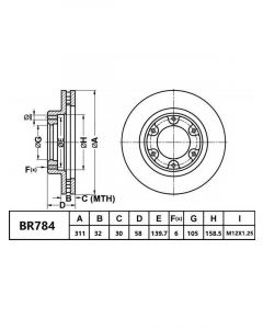 Bendix Ultimate 4WD Disc Brake Rotor (Single) 311mm