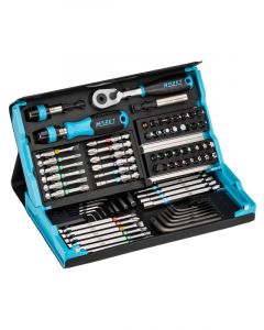 Hazet 73 Pcs Smartcase Screwdriver Bit Set 1/4in Hex