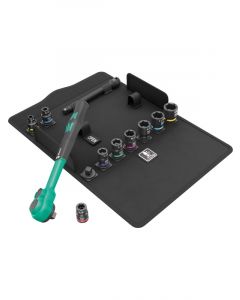 Wera 8100 SB 13 Zyklop Comfort Ratchet Set Reversing Lever 3/8in 11pc