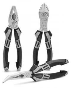 Matador Plier Assortment 3Pc Comb. Plier/Side Cutter/Flat Round Angled