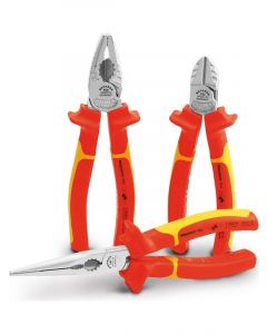 Matador VDE Plier Set 3Pc Comb. Plier/Side Cutter/Straight Needle Nose