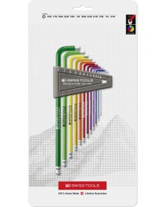 PB Swiss Rainbow 12pc Ball End Imperial Hex Key Set