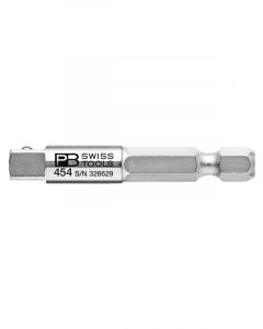 PB Swiss 454 Adaptor Hexagonal 1/4in Square 1/4in For Socket Inserts