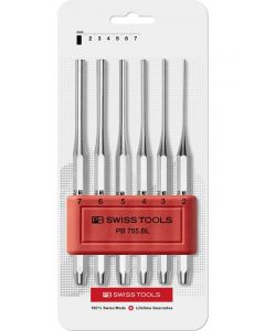 PB Swiss 6pc Pin Punch Set Octagonal w/Plastic Holder