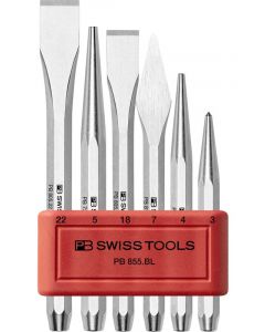 PB Swiss Flat and Cross-Cut Chisel Centre Punch Drift Punch 6pc Set