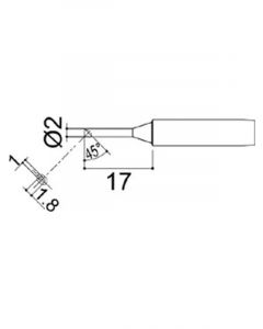 Plato Soldering Tip 900M-T-2C to Suit Hakko