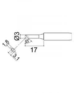 Plato Solder Tip To Suit Hakko