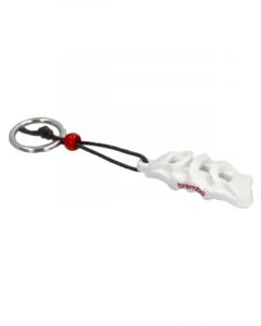 Brembo Caliper Keyring Keychain White