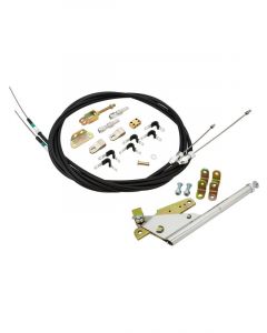 Proflow Universal Emergency Hand Brake Kit Floor Mount Chrome Kit
