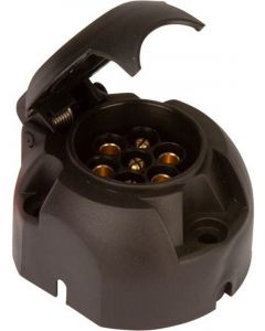 Erich Jaeger Trailer Socket 7P Large Round Plastic Internal Screw