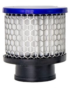 OTR Breather Clamp-On Round 1.5 in OD Tube Reusable Aluminum Blue