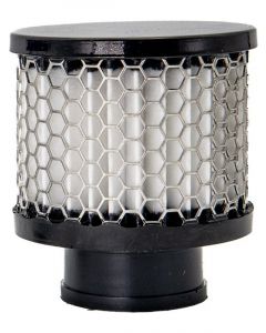 OTR Breather Clamp-On Round 1.5 in OD Tube Reusable Aluminum Black