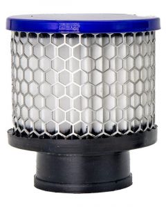 OTR Breather Clamp-On Round 1.38 in OD Tube Reusable Aluminum Blue