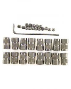 Pioneer Rocker Arm Nut Posi Lock 3/8-24in Thread Steel Zinc Set of 16