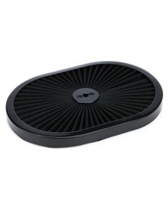 Racing Power 12in Super Flow Oval Air Cleaner Black