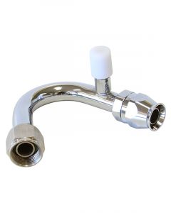 Aeroflow Air Con 135 Degree Fitting -8AN With Charge Port