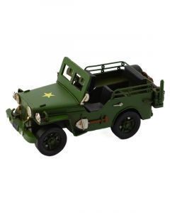 Boyle Army Jeep Metal Collectable Green 17x8.5x8.7cm