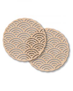 Boyle 2pc Wooden Coaster Arches 10x10x0.3cm
