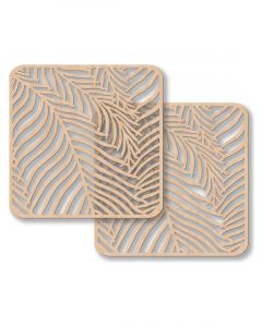 Boyle 2pc Wooden Coasters Fern 10x10x0.3cm